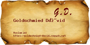 Goldschmied Dávid névjegykártya